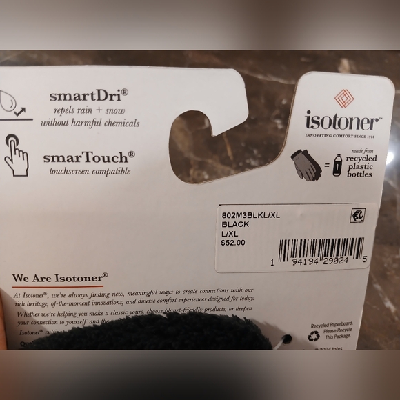 Isotoner Black Women's Gloves - Picture 3 of 10